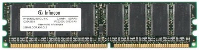 Aeneon 512MB PC3200 DDR-400MHz non-ECC Unbuffered CL3 DIMM AED660UD00-500C88X