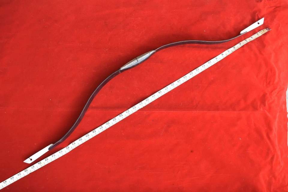 Arco e flecha vintage mogol islâmico otomano prata damasceno todo em aço decoração - Imagem 3 de 4