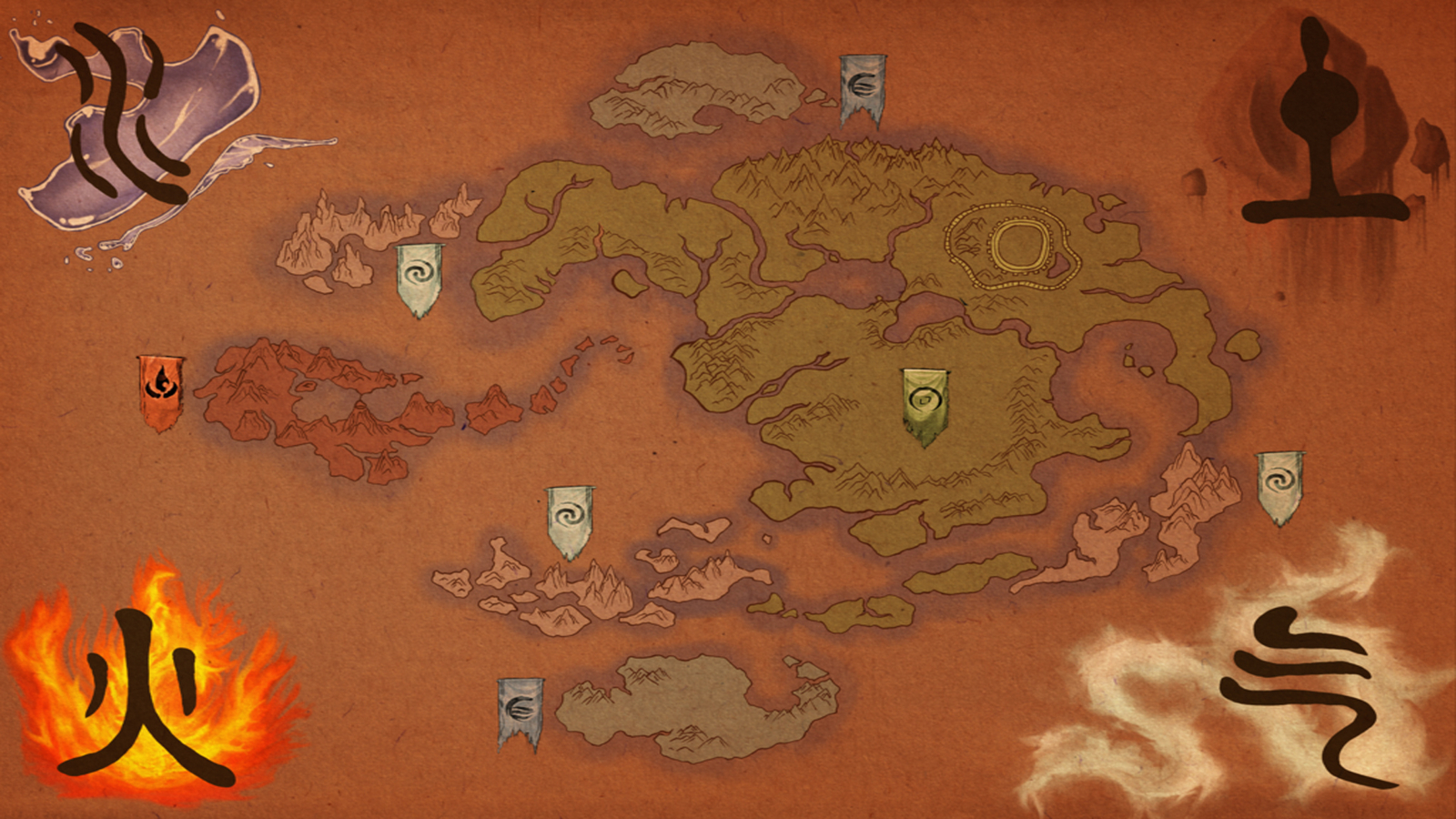 Anime avatar map Playmat Gaming Mat Desk
