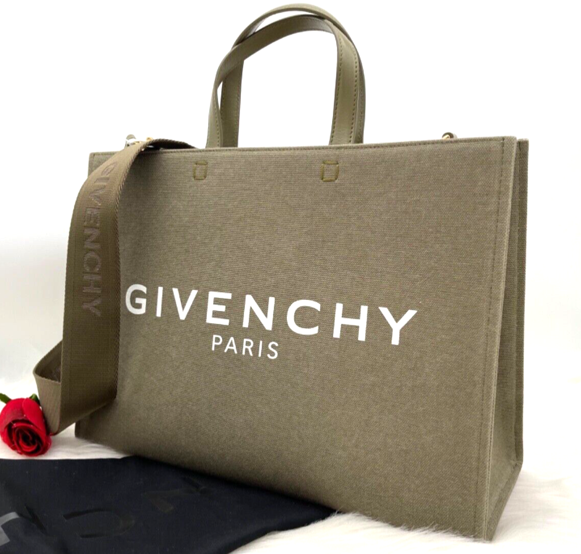 【関税込み】givenchy 'G' midi shopping bag Givenchy G-Tote Medium Logo Canvas bag - Beige - One Size