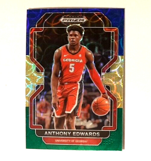 2022 Panini Prizm Draft Choice Blue/Yellow/Green Prizm #3 Anthony Edwards