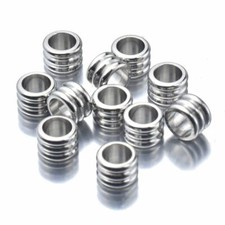 20pcs Stainless Steel Spacer Beads 2/3/4/5/6mm Big Hole Ring Beads Jewelry Makin
