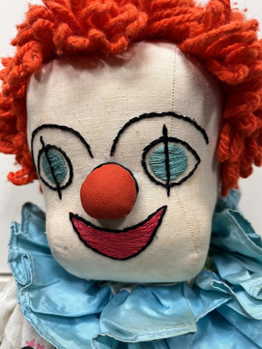 Vintage Creepy Clown Cloth 26” Hannah Doll-Farmer-Horror-Nightmare
