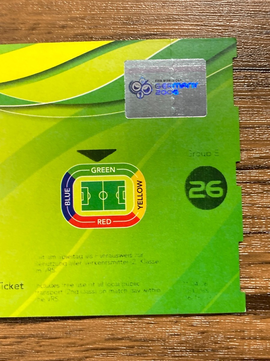 Billet Finale Coupe Du Monde 2006 – Italie Vs France – Original, Allemagne, RARE