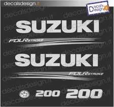 Adesivi motore marino fuoribordo Suzuki 200 cv v6  four stroke 2018 stickers