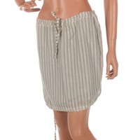 Crossley Skirt Silver & Cream Striped Mini Size Xs Rrp £95 Os 238 Crossley Skirt Silver & Cream Striped Mini Size Xs Rrp £95 Os 238