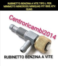 RUBINETTO BENZINA A VITE TIPO L  MINIMOTO MINICROSS MINIQUAD PIT BIKE ATV QUAD 