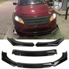 For Ford Fusion 2006-2014 Front Bumper Lip Splitter Spoiler Body Kit Gloss Black