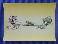 Ancienne Carte Postale Chat Chat De Maison Tigre De Salon Queue Enchevêtrée