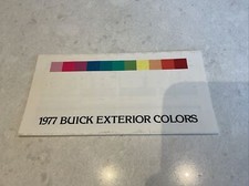 1977 Buick Paint Chip Colors Brochure Regal Century Lesabre Electra Riviera 77