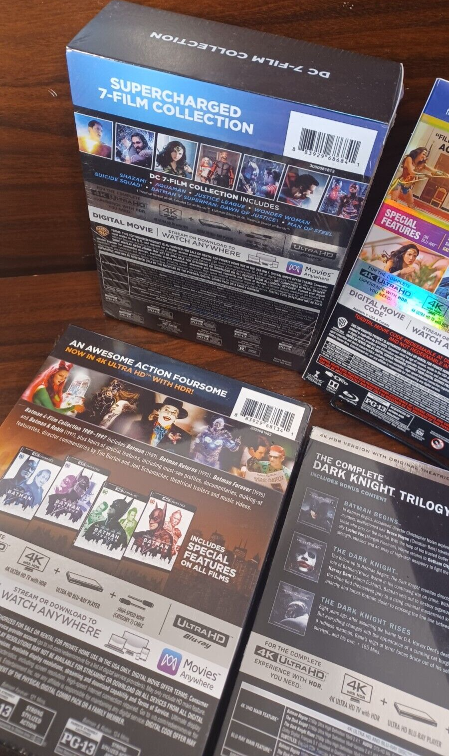 Wonderwo Dark Knight Trilogy+Batman Anthology+DC 7 Films+WonderWoman 84 (4K)NEW ...