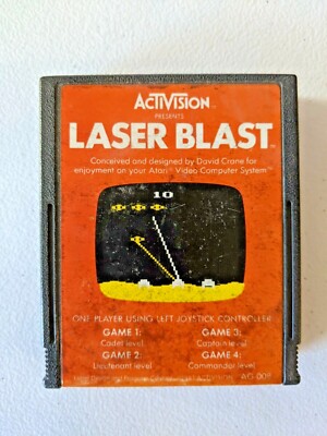 Laser Blast (Atari 2600, 1981)   Cleaned/Tested/Working   READ DESCRIPTION!!