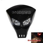 Universal Motorcycle Vision Skull 12V Headlight Headlamp Custom For Kawasaki 