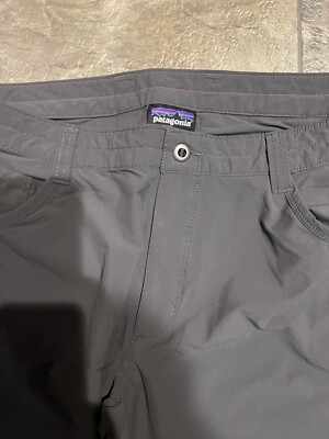 Patagonia Men's soft shell pants Size 36 Gray Grey flat front