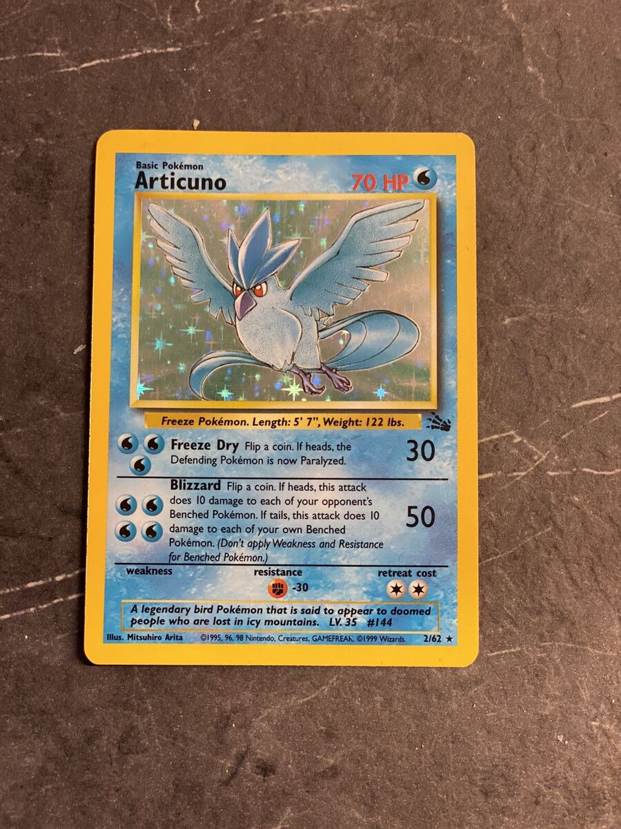 Articuno Pokémon Card Holographic RARE 2/62 | eBay Articuno Pokémon Card Holographic RARE 2/62 | eBay