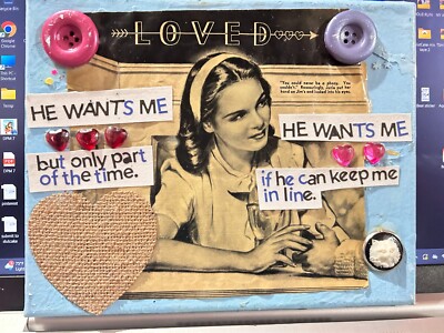 ''He Wants Me'' Collage Art mixed media 1980s VOICES CARRY til tuesday Aimee Mann