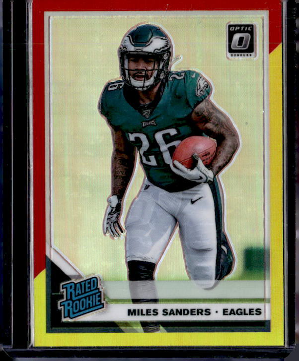 2019 Donruss Optic #172 Miles Sanders Red and Yellow