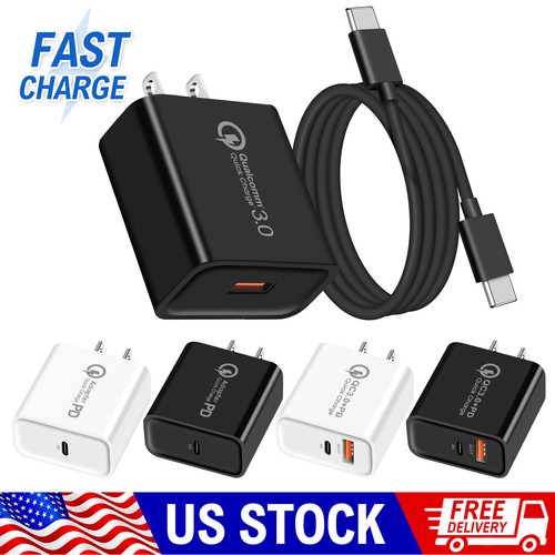 1-3x 20W USB TYPE-C Fast Wall Rapid Charger Cube Block&Cable For Google 9a 8 7 6