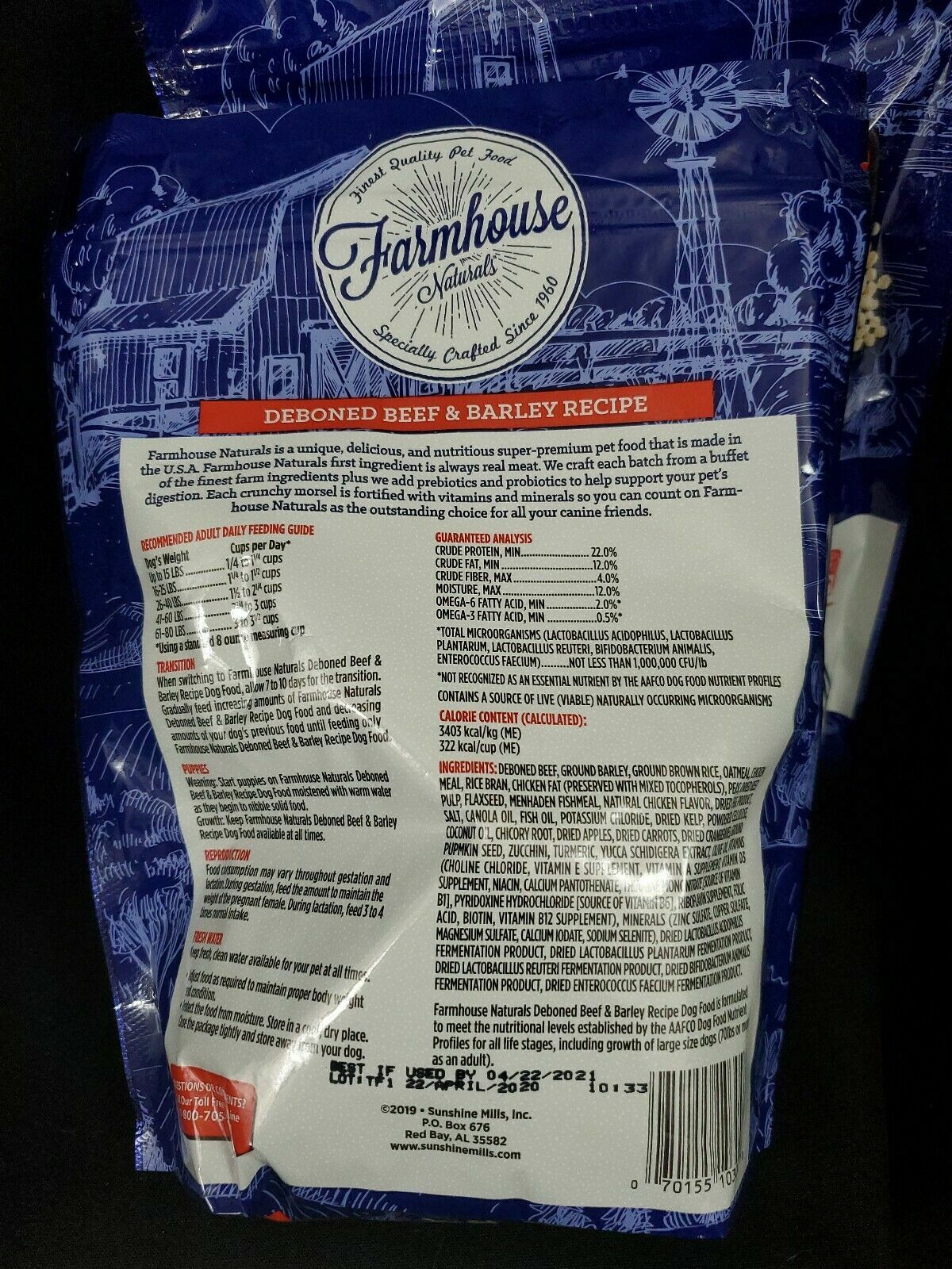 farmhouse naturals grain free dog food