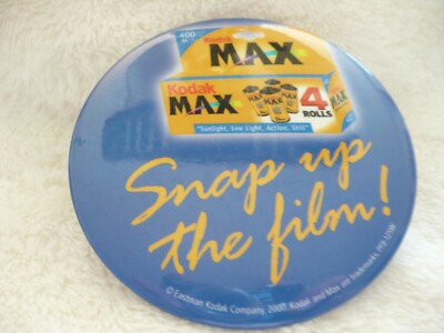 WH- 2000 EASTMAN KODAK MAX  SNAP UP THE FILM! PIN BADGE #50344 