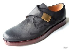 MARC JACOBS men's black loafers 11.5 45.5 Tinter Monk Oxford buckle shoes $775