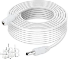 Dc Power Extension Cable 33ft 1.35mm X 3.5mm Compatible With 5v Dc Adapter Cord 