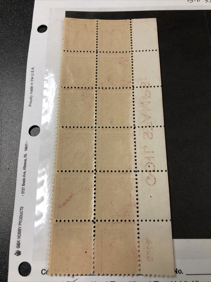 US 425 Washington 2C Plate Block of 12 With Imprint Coil Stamps Pl#6570 Superb - Image 2 of 4