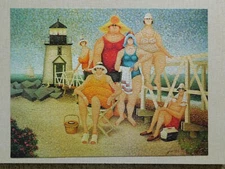 Lowell Herrero Jigsaw Puzzle Beach Vacation VTG  Ceaco 550 Seaside Fun Pic @@