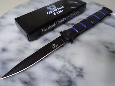 Snake Eye Assisted Open Pocket Knife Folding Dagger SE-1265SPU 9.35'' OA New