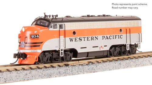 Broadway Limited 9285 N Scale F7 A-Unit WP #913A DC Stealth Diesel New - Picture 9 of 10