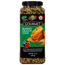Zoo Med Natural Gourmet Bearded Dragon Food with Added Vitamins and Mineral 15oz