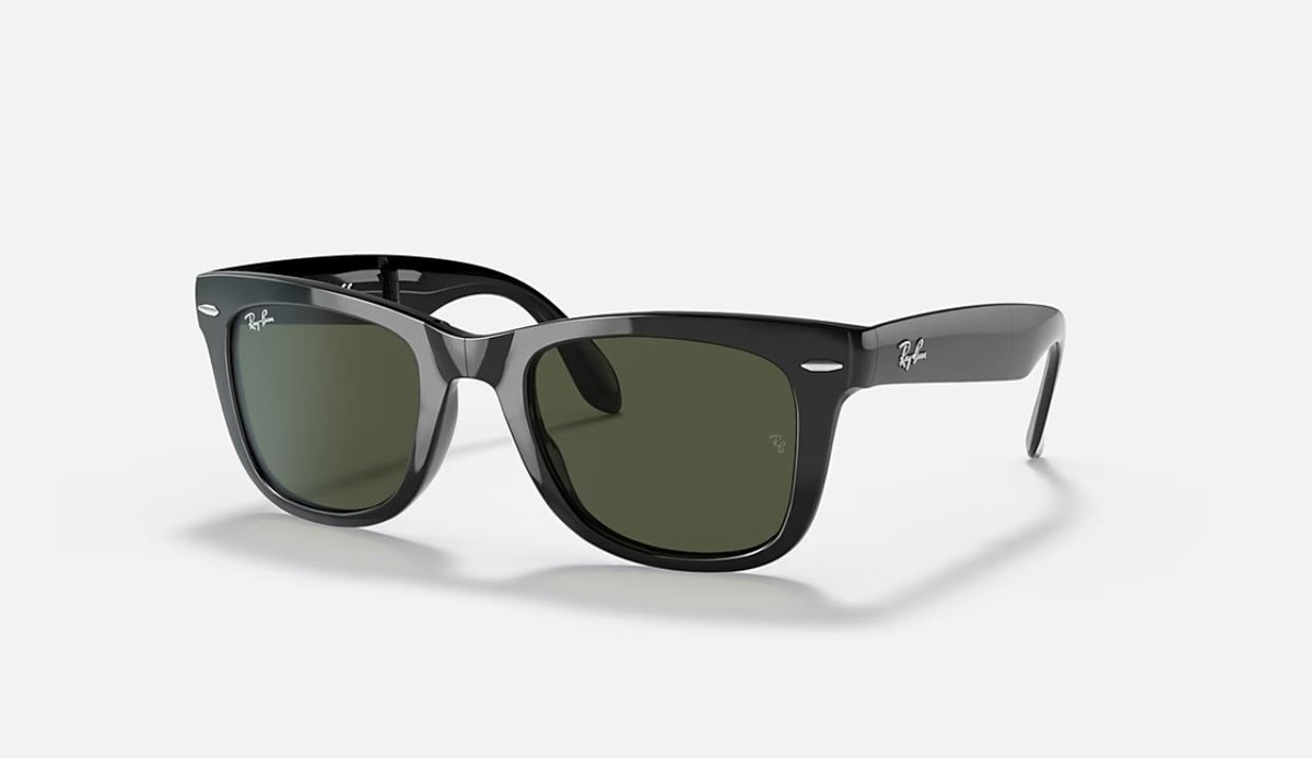 【未使用級】Ray-Ban WAYFARER FOLDING CLASSIC Ray-Ban Wayfarer Folding Classic Polished Black/G-15 Green 50 mm