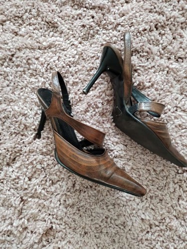 Damen Schuhe Gr. 35 Echtleder, Braun, für Bastler Sammler Ersatzteil - Bild 7 von 7