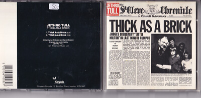Jethro Tull – Thick As A Brick CD Chrysalis near mint | eBay