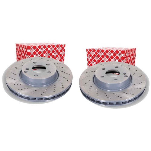 2X Febi Discos de Freno Ø322mm Delant. Apto Para Clase