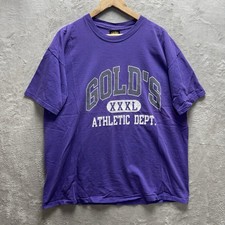 VTG 90s Gold s Gym Athletic Dept. Bodybuilding Weightlifting T Shirt Worn SZ XL