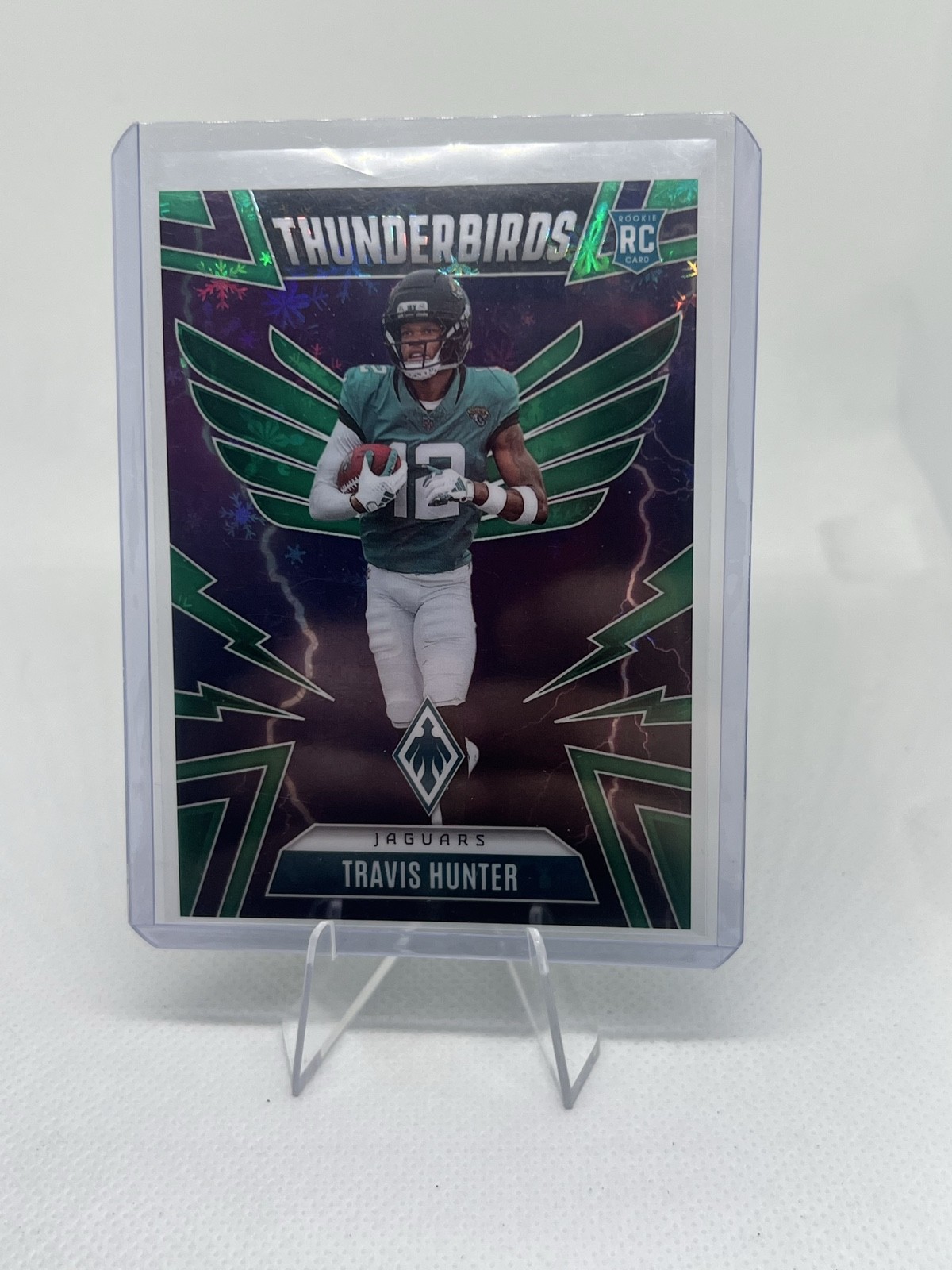 2025 Panini Phoenix - Thunderbirds Travis Hunter #22 Green Winter /75 (RC)