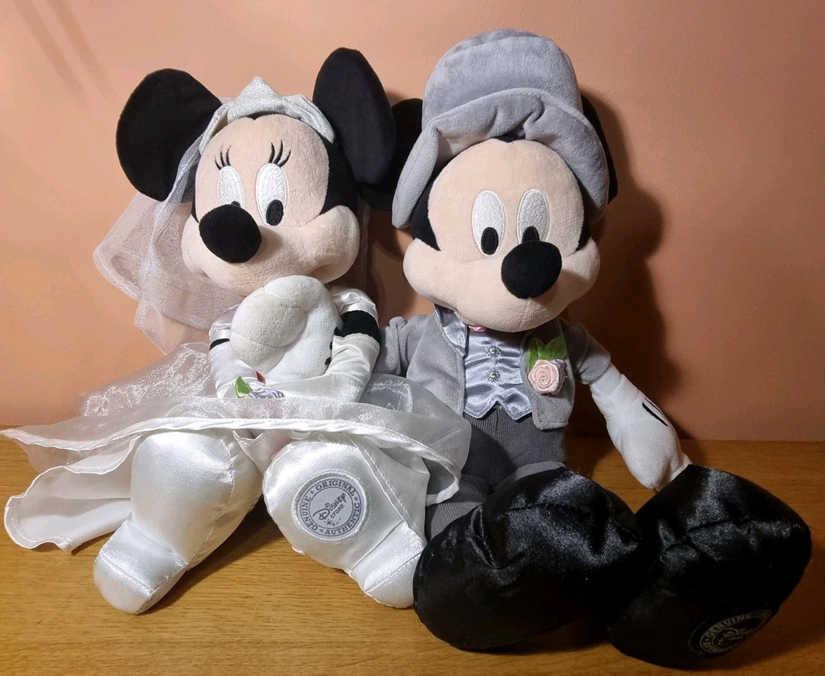 Disney Mickey Mouse And Minnie mouse Bride And Groom Wedding Gift Soft Toy  plush