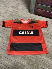 Vintage Sport Recife 1987 CAIXA Red Black Football Jersey Shirt Boy Youth Size M