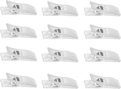 Rosojodg 12 Clear Plastic Clips for No Drill Blinds, Temporary Cordless...