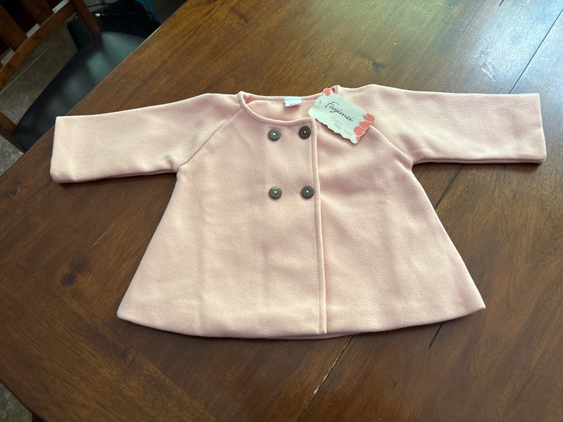 Toddler Baby Girls Winter Longsleeved Button Jacket CoatPINK Sz 60(6 mo)