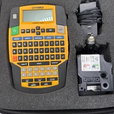 Dymo Rhino 4200 Yellow Black Pre-Programmed Industrial Labeling Tool W/Soft Case