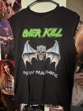Overkill New Machine Tour 91-92 Vintage Sleeveless Graphic Tee Black 1990s