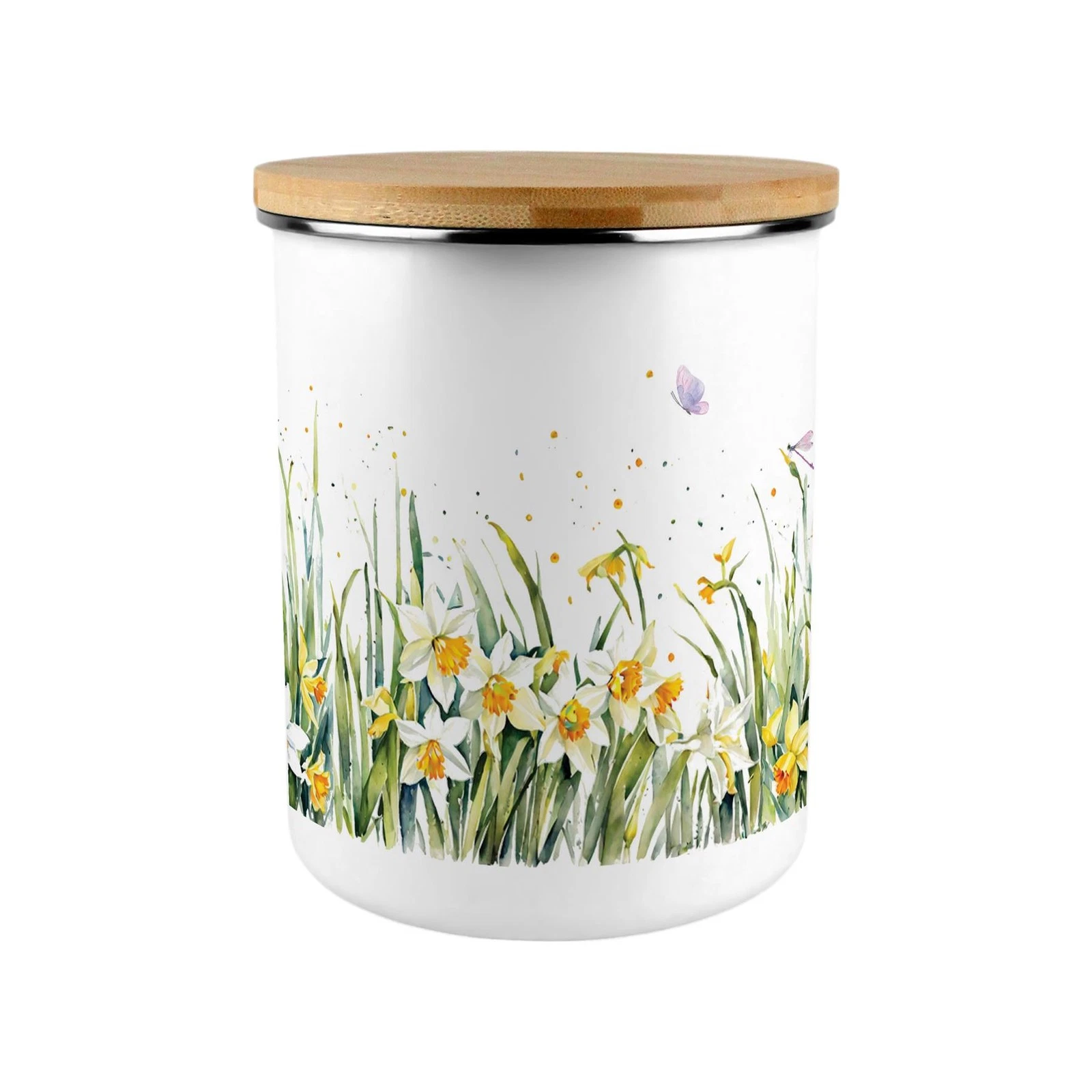Large Floral Print Canister - Daffodil Meadow Storage Container - Homeware Gift
Opens in a new windo