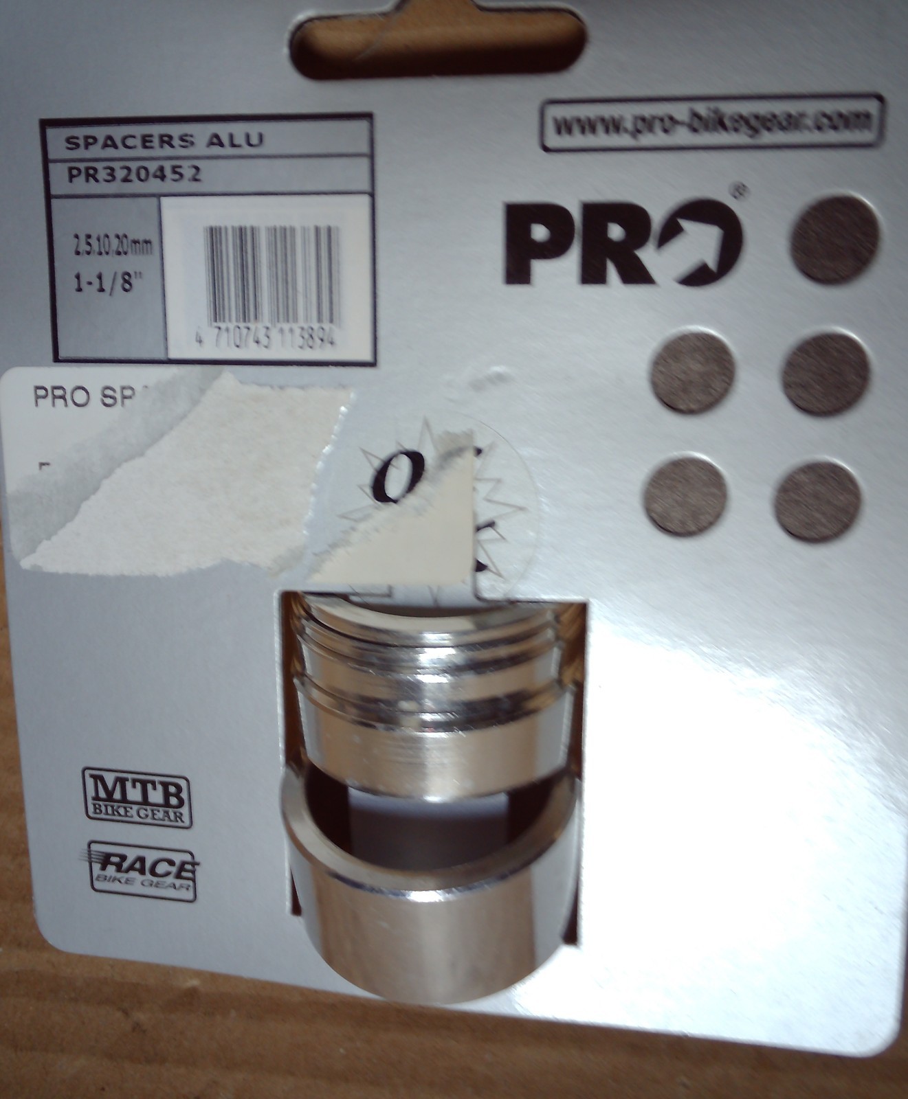 HEADSET SPACERS 1-1/8"" STEM STEERER ALLOY STACKING WASHERS, 39mm