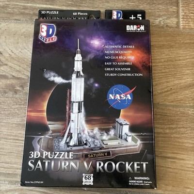 Edu-Sci Space 3D Puzzle 8'' Saturn V Rocket 25 Pcs 7y+ Educational Gift Idea