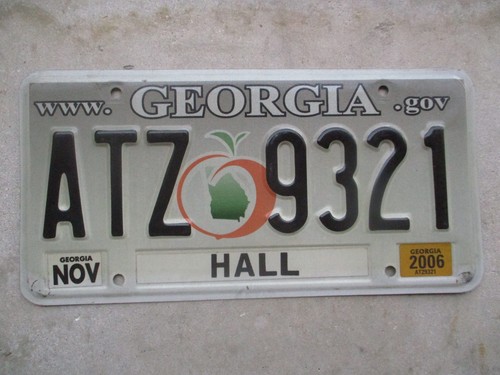 Georgia 2006 license plate # ATZ 9321