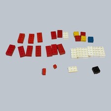 Vintage LEGO 1960 s Pat Pend Lot Red White Blue Yellow Lot Bundle Pieces Parts