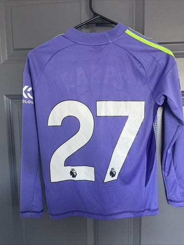 Manchester United Soccer Jersey - Youth 11/12 - Goalkeeper - Adidas - Purple - Picture 2 of 3
