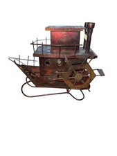 Vintage Metal Ship Music Box “ Moon River”